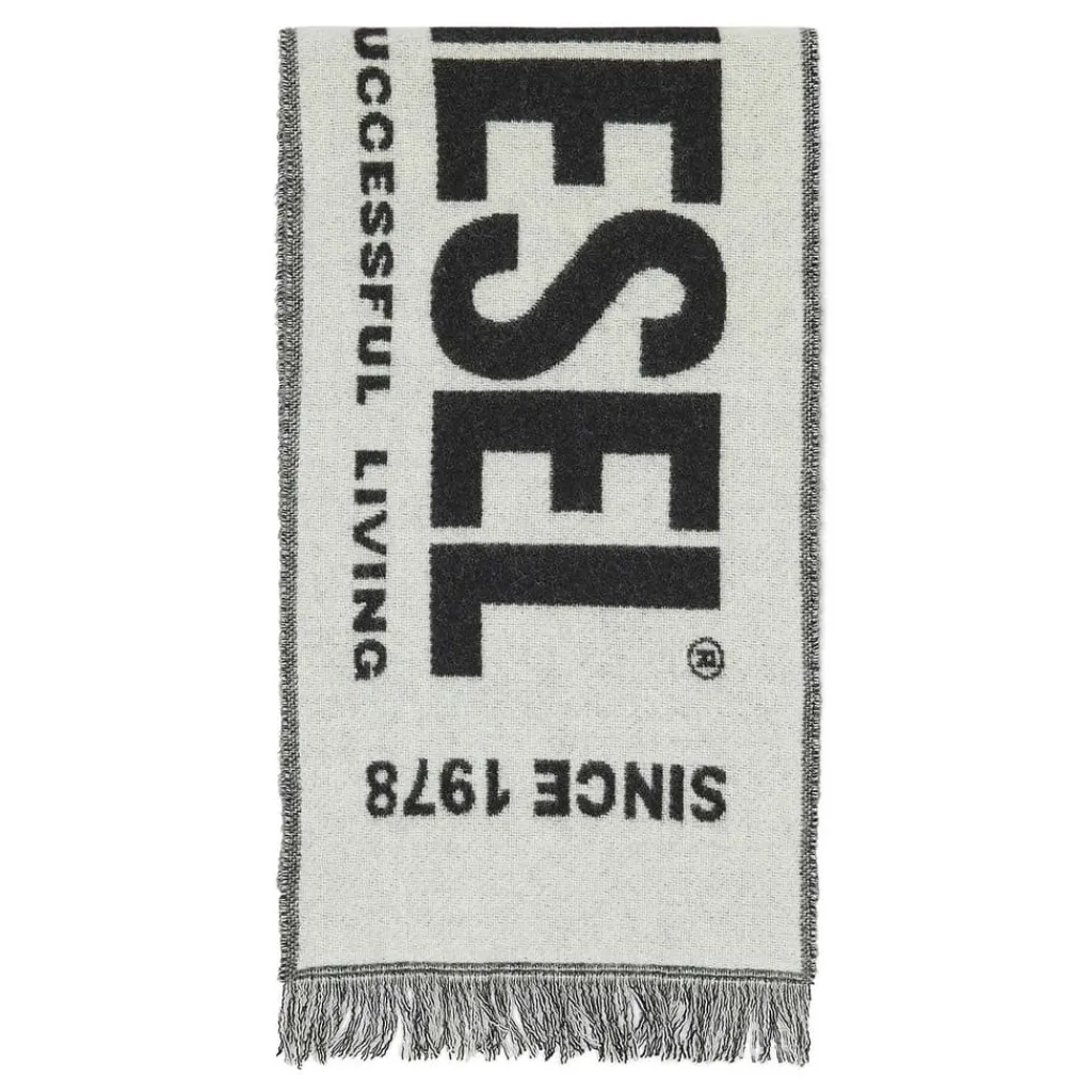 Gloves-Scarves-Umbrellas*Diesel S-Bisc-New Scarf in White