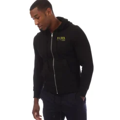 Hoodies*Diesel S-Ginn-Hood-Zip-K11 Hoodie in Black