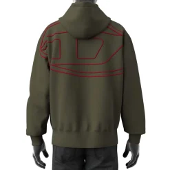 Hoodies*Diesel S-Macs-Hood-Megoval-D Hoodie in Green