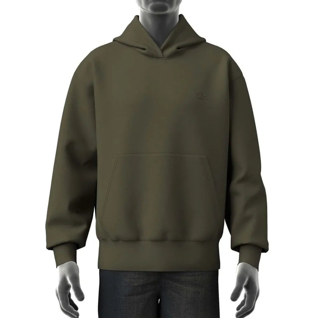 Hoodies*Diesel S-Macs-Hood-Megoval-D Hoodie in Green