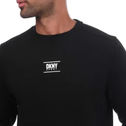 Sweatshirts*DKNY Printed Logo Crewneck Sweatshirt in Black