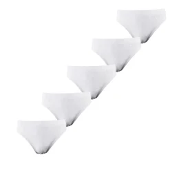 Underwear And Socks*Donnay Essential Mens 5 Pack Briefs in White