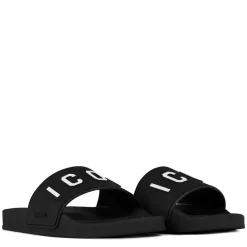Beach Shoes*DSquared2 Dsq Icon Sliders in Black