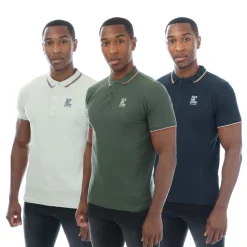 Polo Shirts*Duck and Cover 3 Pack of Melports Polo Shirts in Multi colour