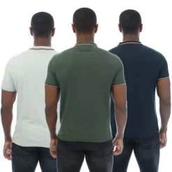 Polo Shirts*Duck and Cover 3 Pack of Melports Polo Shirts in Multi colour