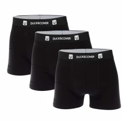 Underwear And Socks*Duck and Cover 3 Pack of Villani Boxers in Black