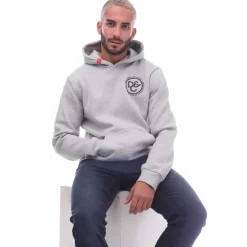 Sweatshirts*Duck and Cover Mackson Graphic Hoodie in Grey Marl