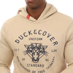 Hoodies|Sweatshirts*Duck and Cover Raylan Graphic Hoodie in Stone
