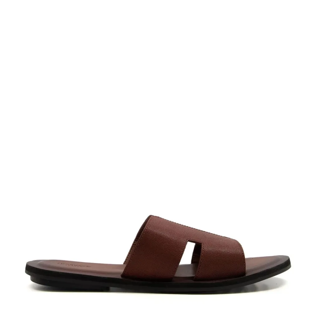 Beach Shoes*Dune London Incence Slides Sandals in Brown