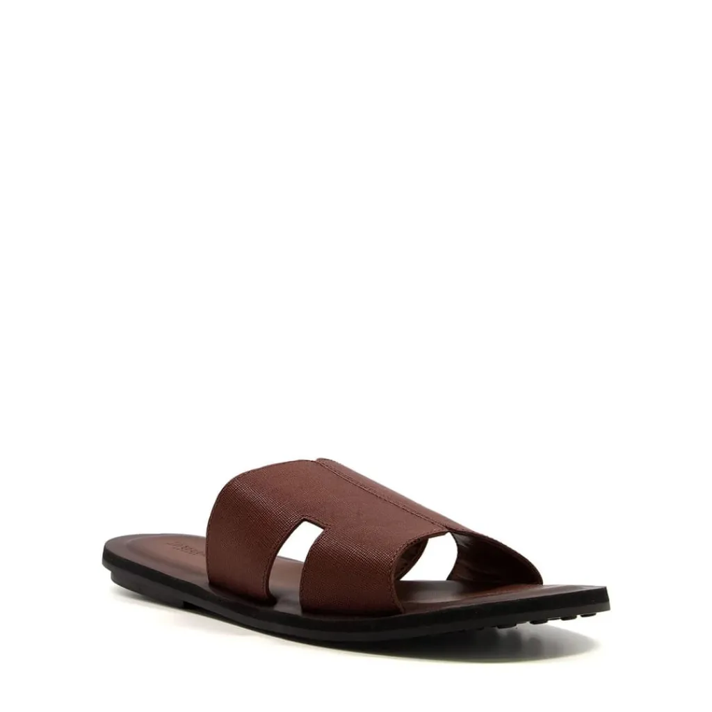 Beach Shoes*Dune London Incence Slides Sandals in Brown