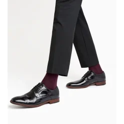 Shoes*Dune London Sparrows Leather Gibson Shoes in Black