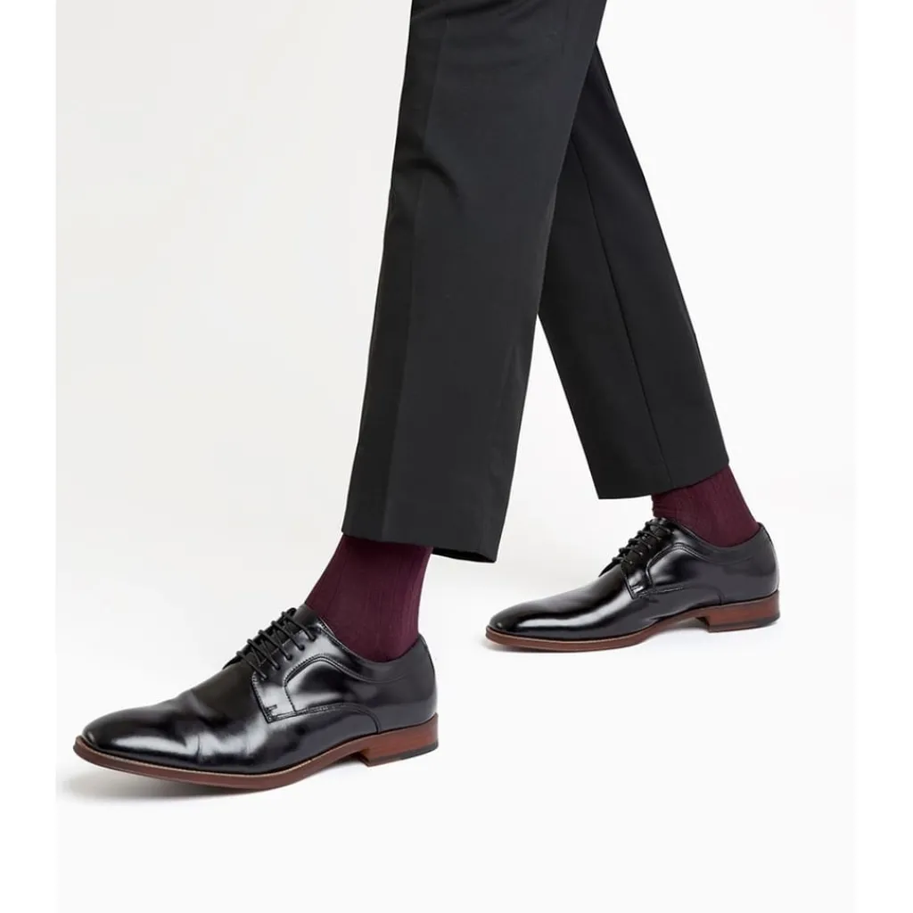 Shoes*Dune London Sparrows Leather Gibson Shoes in Black