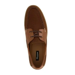 Shoes*Dune London Textured Flat Heel Boat Shoes in Brown