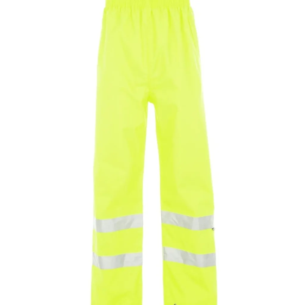 Trousers*Dunlop Mens Hi Vis Waterproof Pants in Yellow
