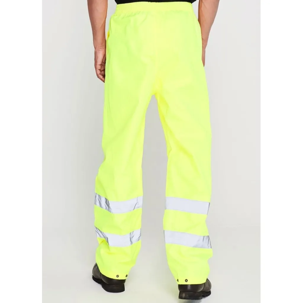Trousers*Dunlop Mens Hi Vis Waterproof Pants in Yellow