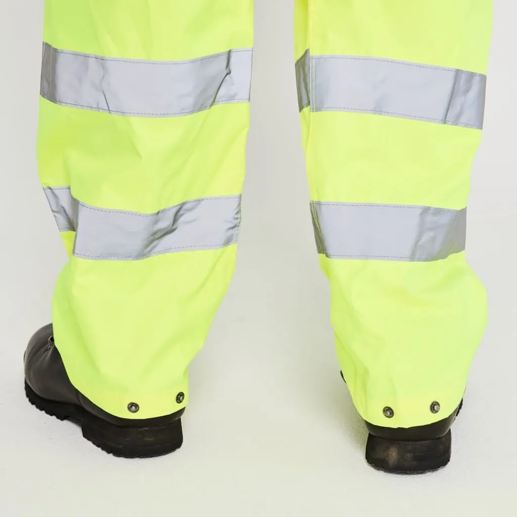 Trousers*Dunlop Mens Hi Vis Waterproof Pants in Yellow