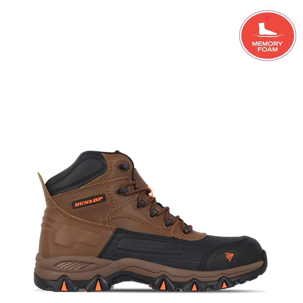 Boots*Dunlop Tulsa Safety Boots in Brown
