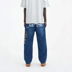 Jeans*Ed Hardy Skull Wide Leg Wide Fit Jeans in Multi