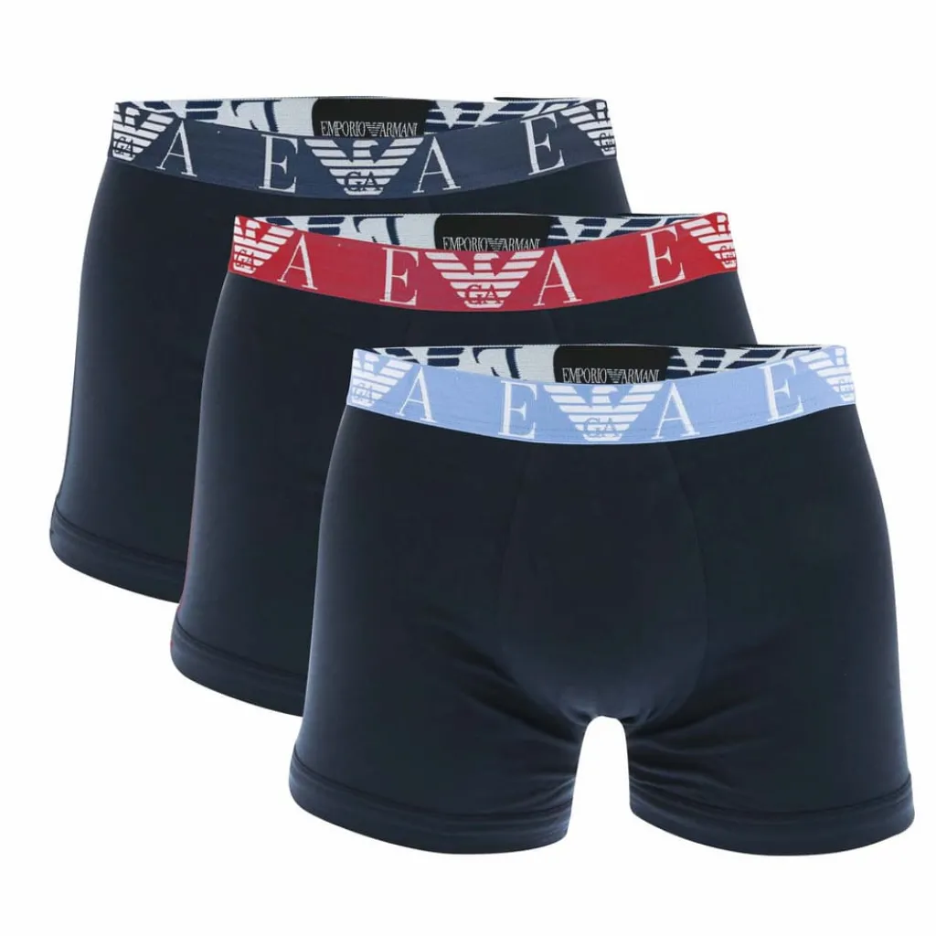 Underwear And Socks*Emporio Armani 3 Pack of Boxers in Navy