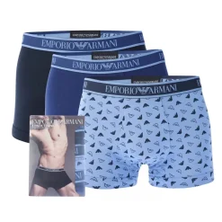 Underwear And Socks*Emporio Armani 3 Pack of Core Logo Trunks in Various