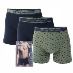 Underwear And Socks*Emporio Armani 3 Pack of Core Logo Boxers in Various