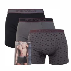 Underwear And Socks*Emporio Armani 3 Pack of Core Logo Boxers in Various