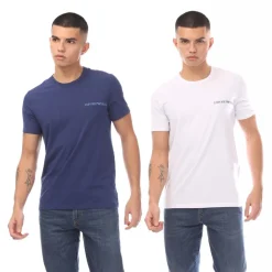 T-Shirts And Vests*Emporio Armani 2 Pack of Lounge Crewneck T-Shirts in Blue-White