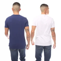 T-Shirts And Vests*Emporio Armani 2 Pack of Lounge Crewneck T-Shirts in Blue-White