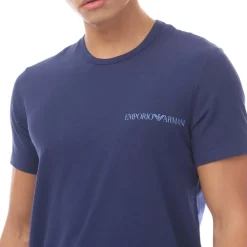 T-Shirts And Vests*Emporio Armani 2 Pack of Lounge Crewneck T-Shirts in Blue-White