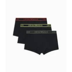 Underwear And Socks*Emporio Armani 3 Pack of Logo Boxers in Black