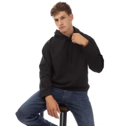 Sweatshirts|Hoodies*Emporio Armani Allover Lettering Hoodie in Black