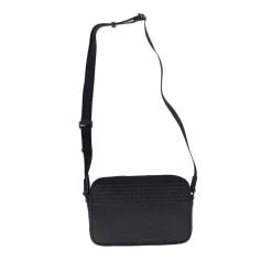 Bags*Emporio Armani Allover Lettering Shoulder Bag in Black