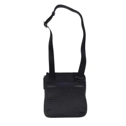 Bags*Emporio Armani Allover Lettering Messenger Bag in Black