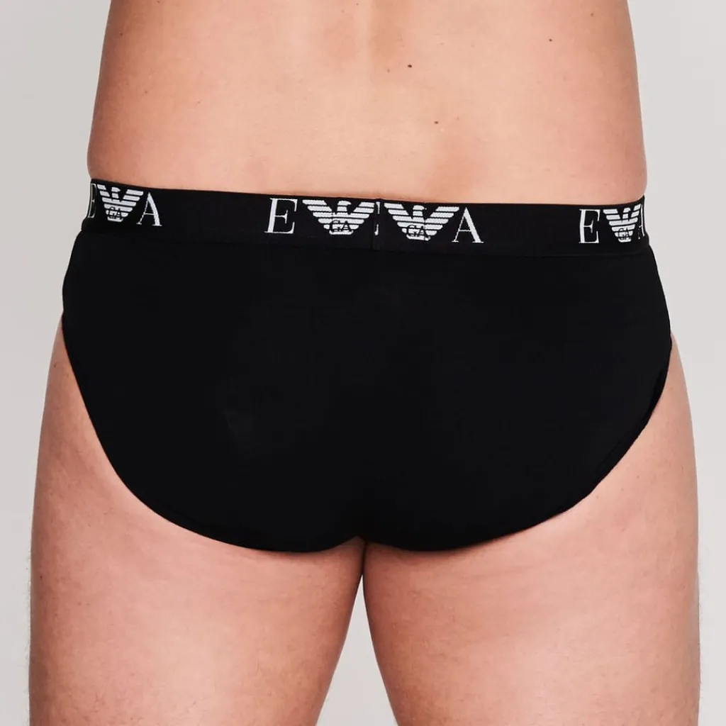 Underwear And Socks*Emporio Armani EA7 3 Pack Briefs in Black