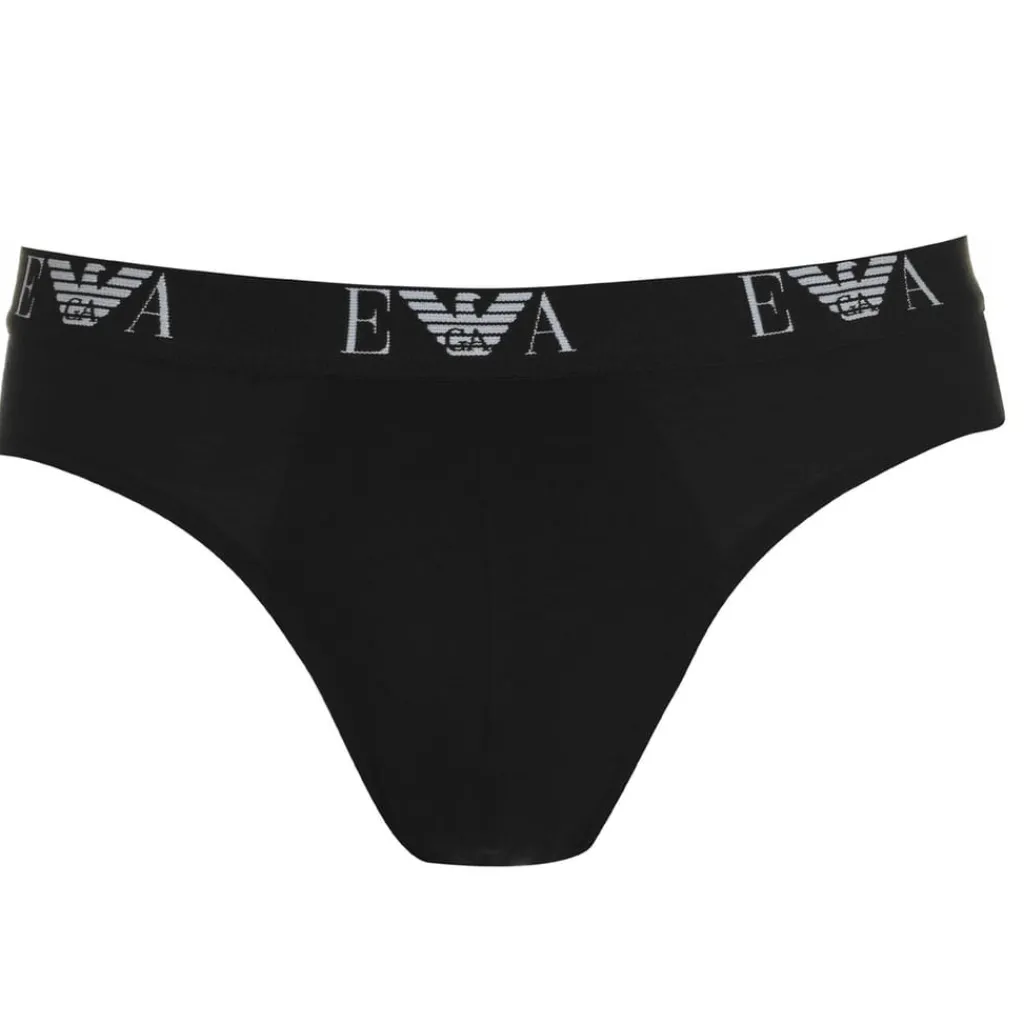 Underwear And Socks*Emporio Armani EA7 3 Pack Briefs in Black