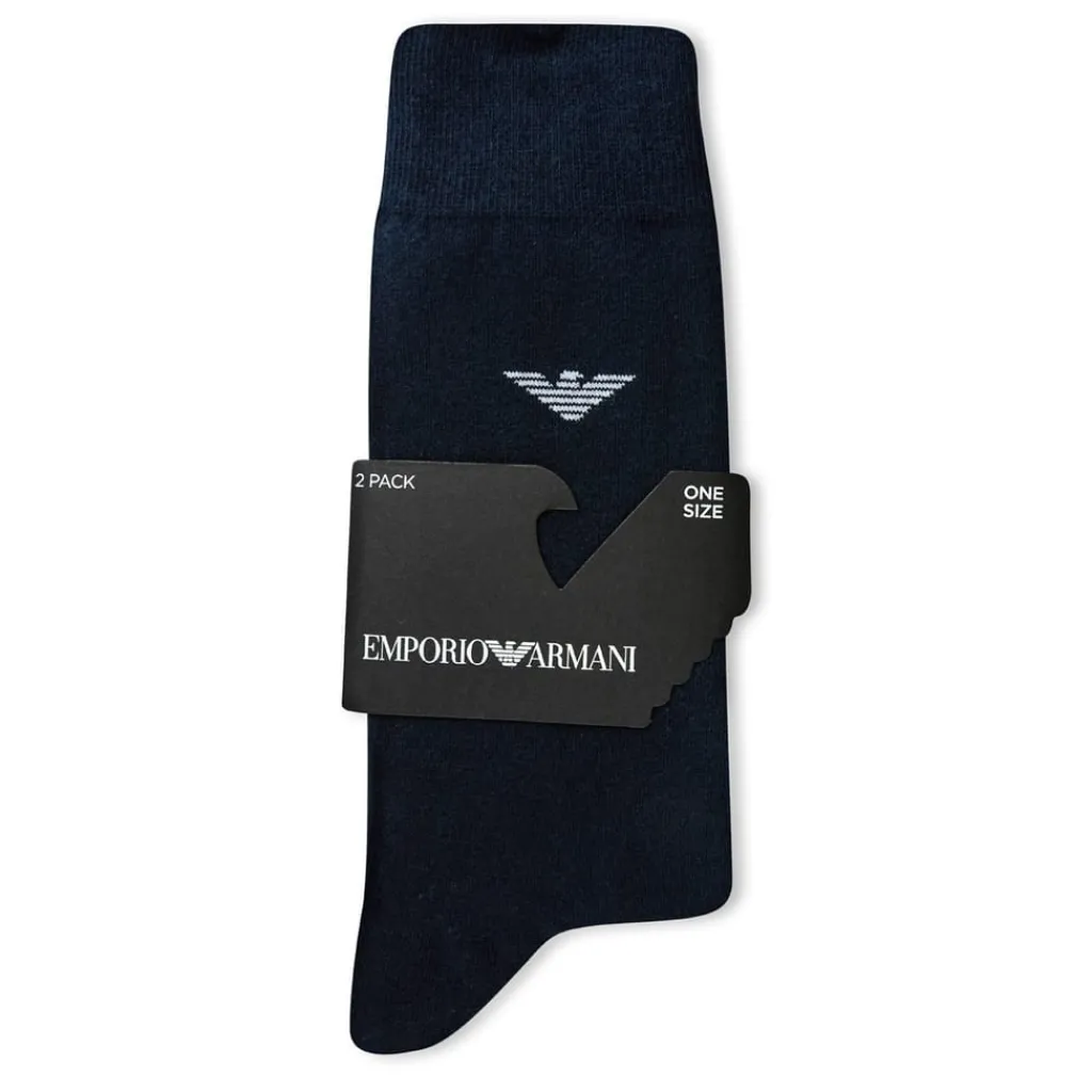Underwear And Socks*Emporio Armani EA7 2 Pack Cotton Socks in White