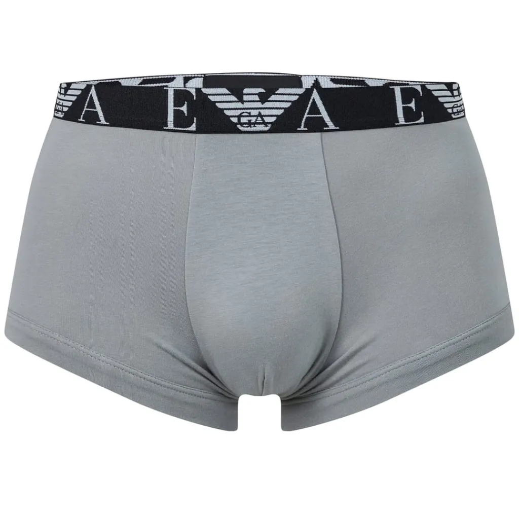 Underwear And Socks*Emporio Armani EA7 3 Pack Monogram Logo Trunks in Red