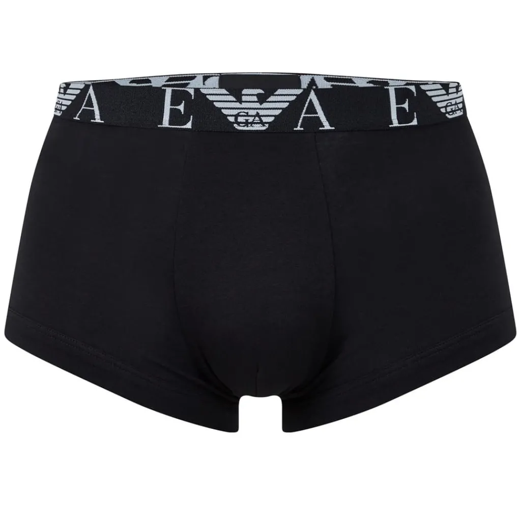 Underwear And Socks*Emporio Armani EA7 3 Pack Monogram Logo Trunks in Red
