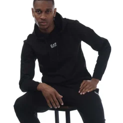 Tracksuits*Emporio Armani EA7 Core Identity Cotton Tracksuit in Black