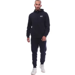 Tracksuits*Emporio Armani EA7 Cotton Blend Visibility Tracksuit in Navy
