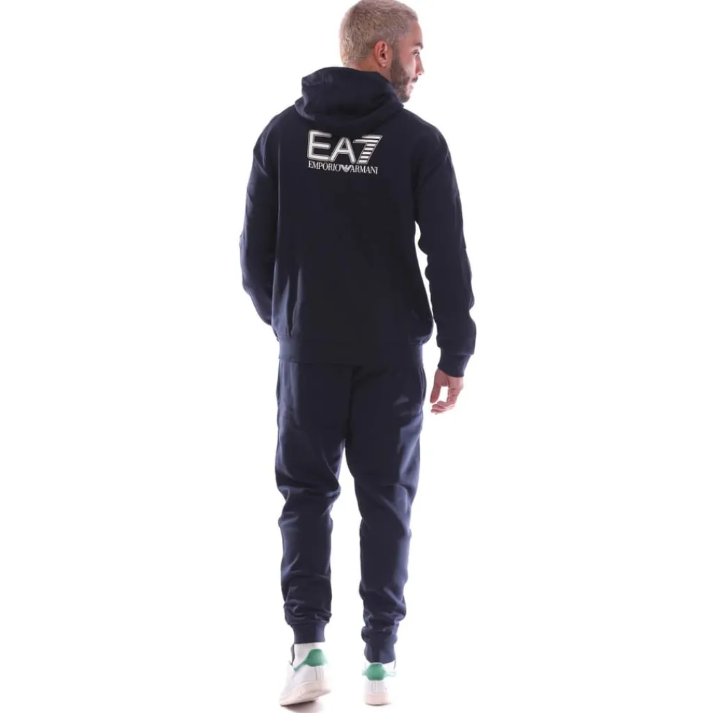 Tracksuits*Emporio Armani EA7 Cotton Blend Visibility Tracksuit in Navy
