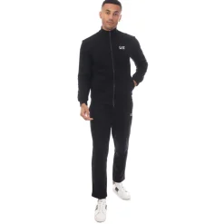 Tracksuits*Emporio Armani EA7 Full-Zip Tracksuit in Black