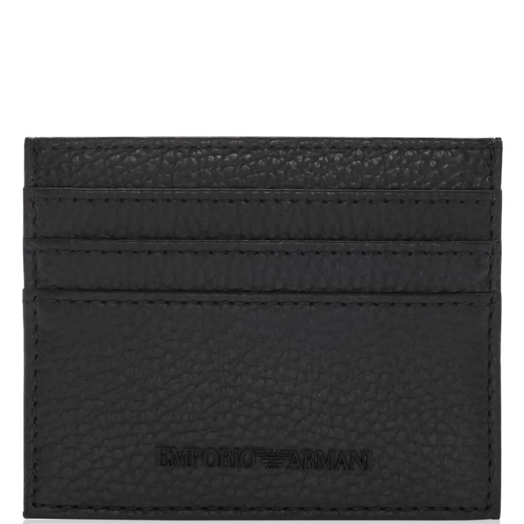 Wallets*Emporio Armani EA7 Logo Card Holder in Black
