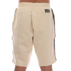 Shorts*Emporio Armani EA7 Logo Series Cotton-Blend Bermuda Shorts in Beige