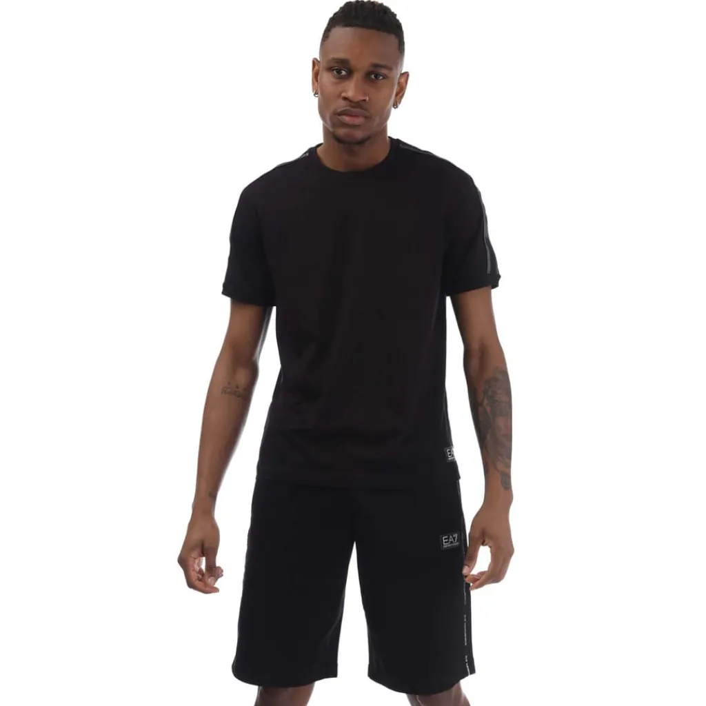 T-Shirts And Vests*Emporio Armani EA7 Logo Series Cotton-Jersey T-Shirt in Black