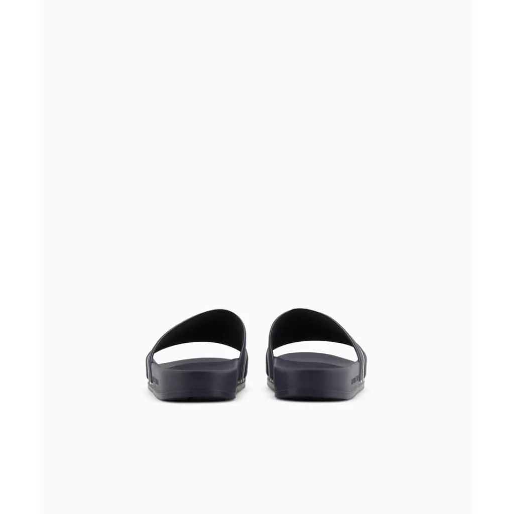 Beach Shoes*Emporio Armani EA7 Logo Sliders in Blue