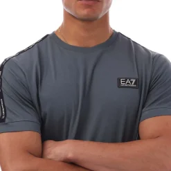 T-Shirts And Vests*Emporio Armani EA7 Logo Tape T-Shirt in Grey