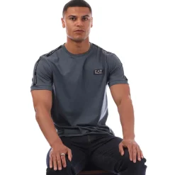 T-Shirts And Vests*Emporio Armani EA7 Logo Tape T-Shirt in Grey