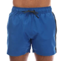 Shorts*Emporio Armani EA7 Logo Tape Swim Shorts in Blue