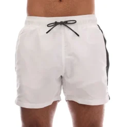 Shorts*Emporio Armani EA7 Logo Tape Swim Shorts in White
